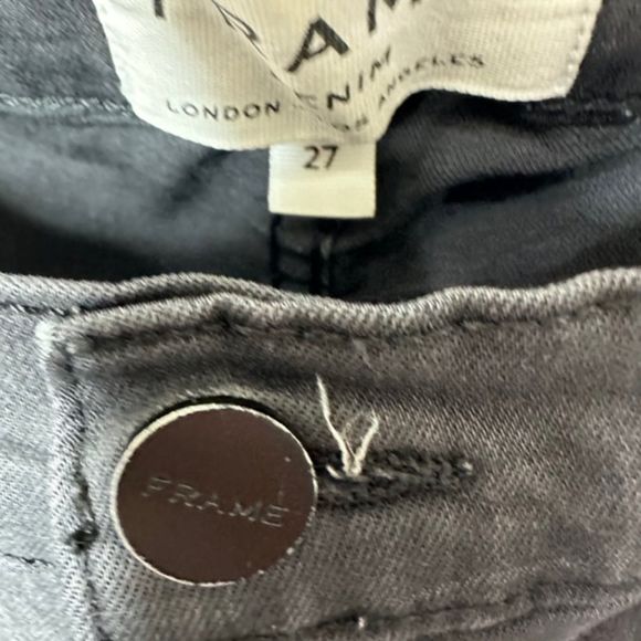 Frame Gray Ripped Leg Le Skinny‎ de Jeanne Jeans - Picture 4 of 4